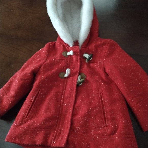 CARTERS HOODED WINTER PEA COAT.... LIKE NEW - Picture 1 of 4
